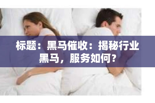 标题：黑马催收：揭秘行业黑马，服务如何？