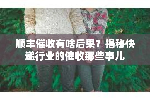 顺丰催收有啥后果？揭秘快递行业的催收那些事儿
