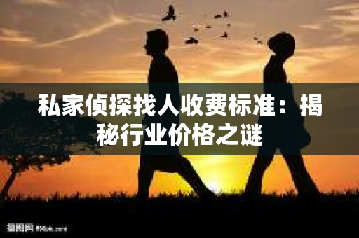 私家侦探找人收费标准：揭秘行业价格之谜