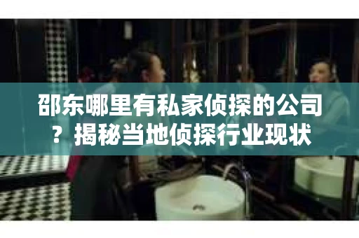 邵东哪里有私家侦探的公司？揭秘当地侦探行业现状