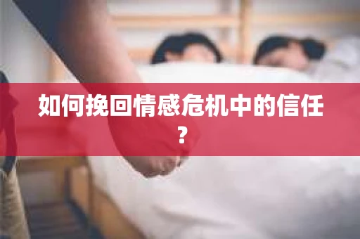 如何挽回情感危机中的信任？