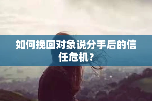 如何挽回对象说分手后的信任危机？