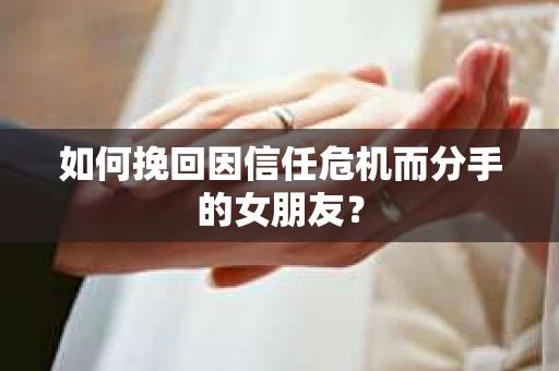 如何挽回因信任危机而分手的女朋友？