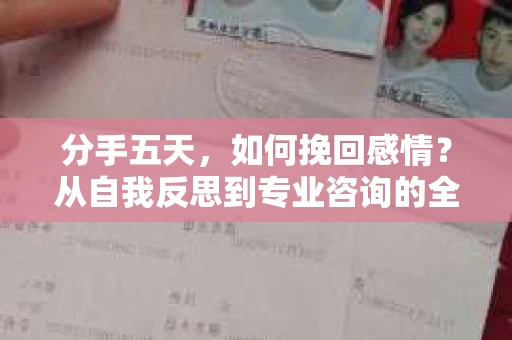分手五天，如何挽回感情？从自我反思到专业咨询的全面解决方案