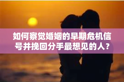 如何察觉婚姻的早期危机信号并挽回分手最想见的人？