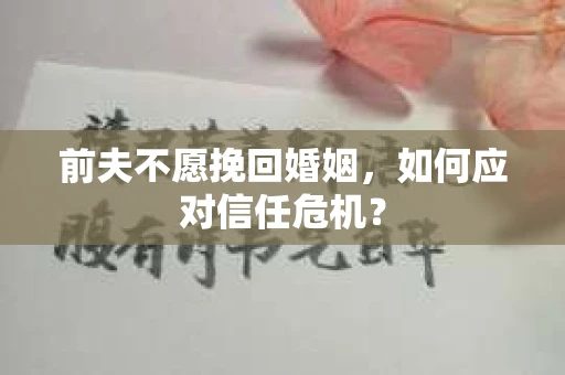 前夫不愿挽回婚姻，如何应对信任危机？